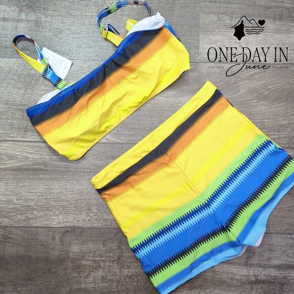 B2Prity High Waist Boy Short Bikini Swimsuit Size XL - Picture 7 of 7